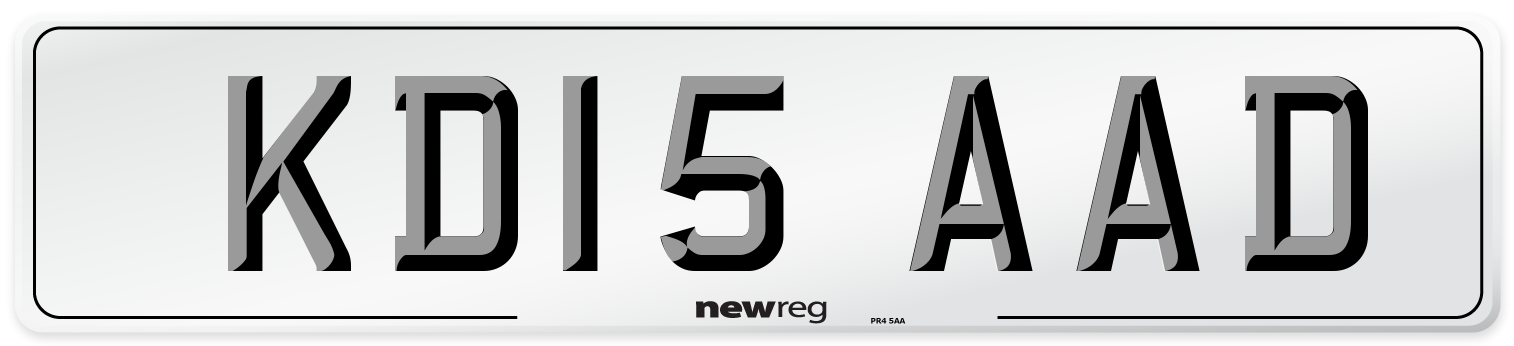 KD15 AAD Number Plate from New Reg